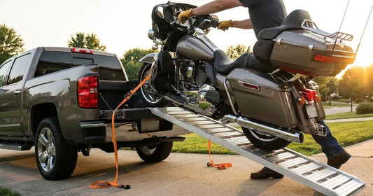 Loading heavy motorcycle safely alone