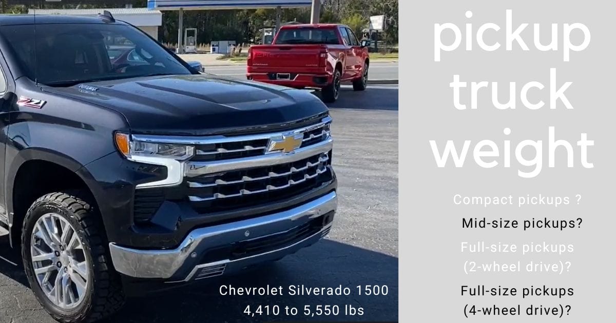 How Much Does A Pickup Truck Weigh? Average five sizes